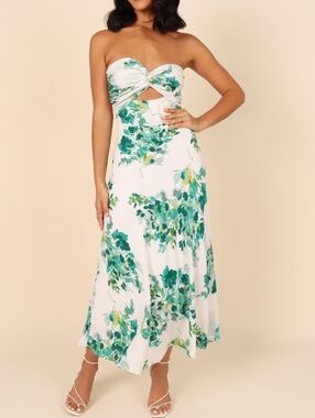 Petal & Pup Teagan Floral Strapless Midi Dress Size XXXL